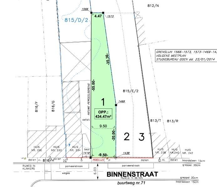 Grond te  koop in Aalst 9300 155000.00€  slaapkamers m² - Zoekertje 22351