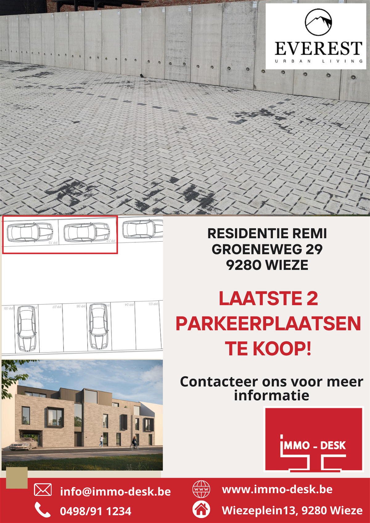 Parking te  koop in Wieze 9280 9000.00€  slaapkamers 16.00m² - Zoekertje 89978