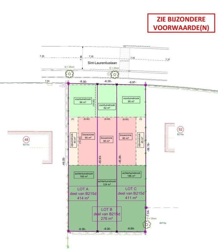 Bouwgrond te  koop in Oostakker 9041 171000.00€  slaapkamers m² - Zoekertje 278373