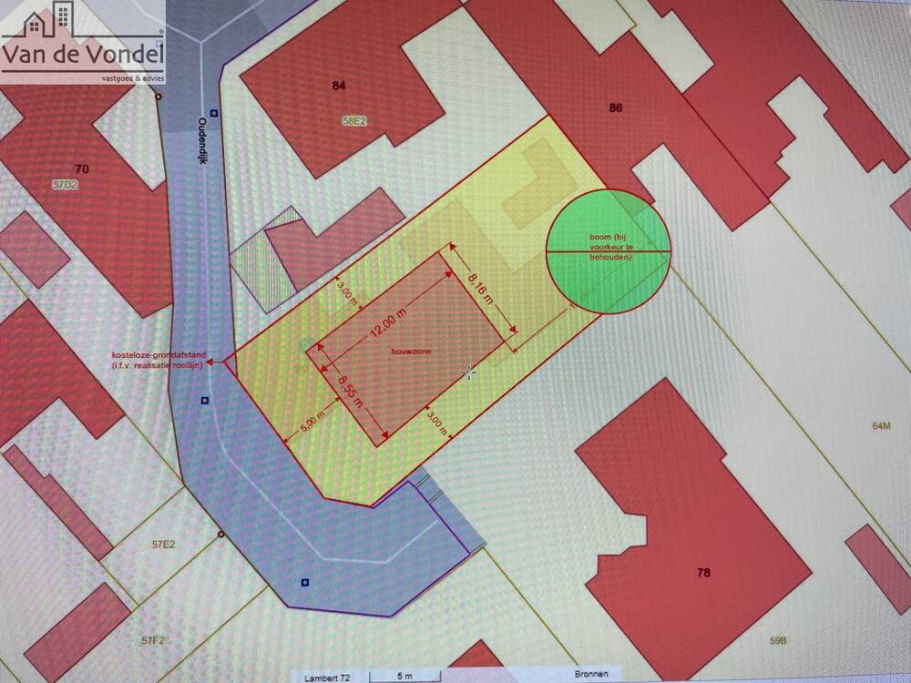 Grond te  koop in Erpe-Mere 9420 150000.00€  slaapkamers m² - Zoekertje 293027