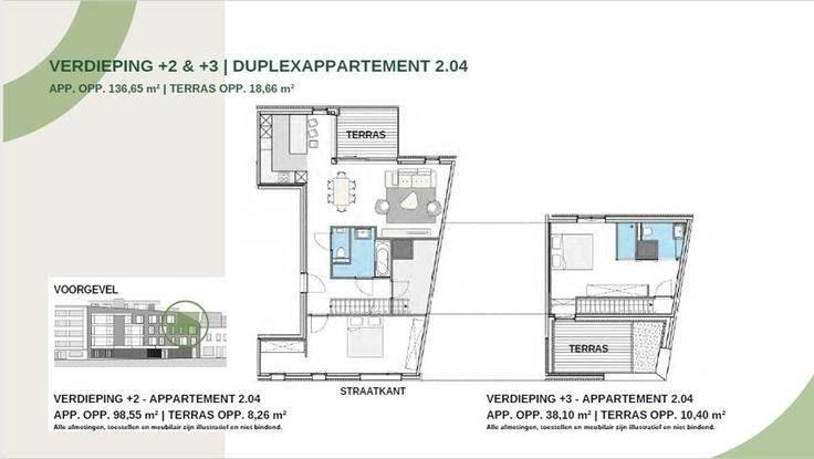 Duplex te  koop in Aalst 9300 499000.00€ 2 slaapkamers 136.65m² - Zoekertje 320057