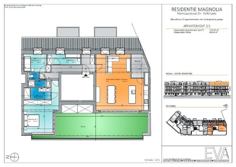 Appartement te  koop in Lede 9340 390000.00€ 3 slaapkamers 119.05m² - Zoekertje 319952